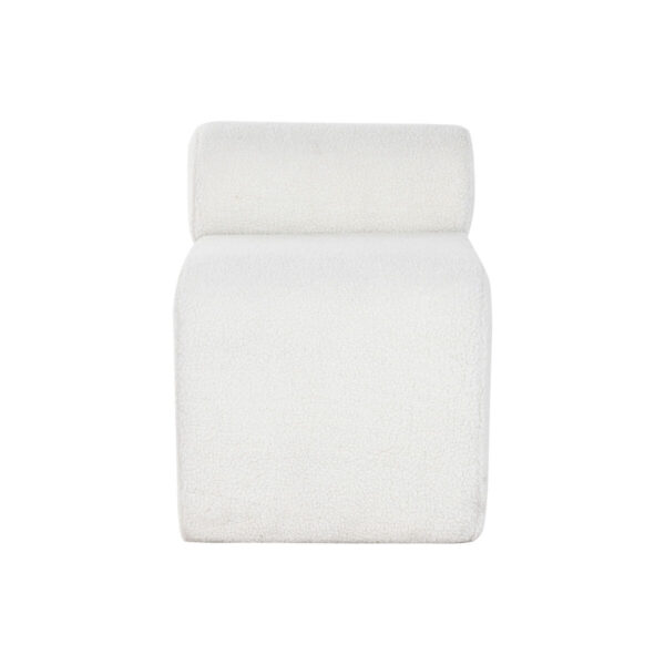 Panca Home ESPRIT Bianco Poliestere Legno MDF 48 x 69 x 63 cm