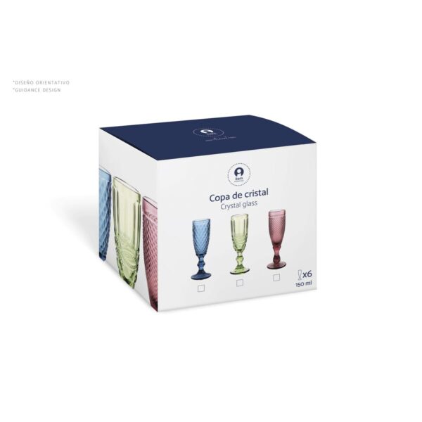 Set di Bicchieri Home ESPRIT Trasparente Cristallo 320 ml (6 Unità)