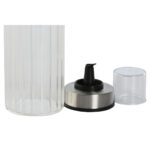Set olio e aceto Home ESPRIT Trasparente Naturale Bambù Cristallo 18,5 x 9,3 x 24 cm