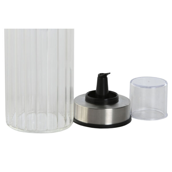 Set olio e aceto Home ESPRIT Trasparente Naturale Bambù Cristallo 18,5 x 9,3 x 24 cm