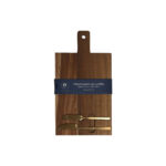 Tagliere per formaggi Home ESPRIT Acciaio inossidabile Acacia 38 x 20 x 1,5 cm (3 Pezzi)