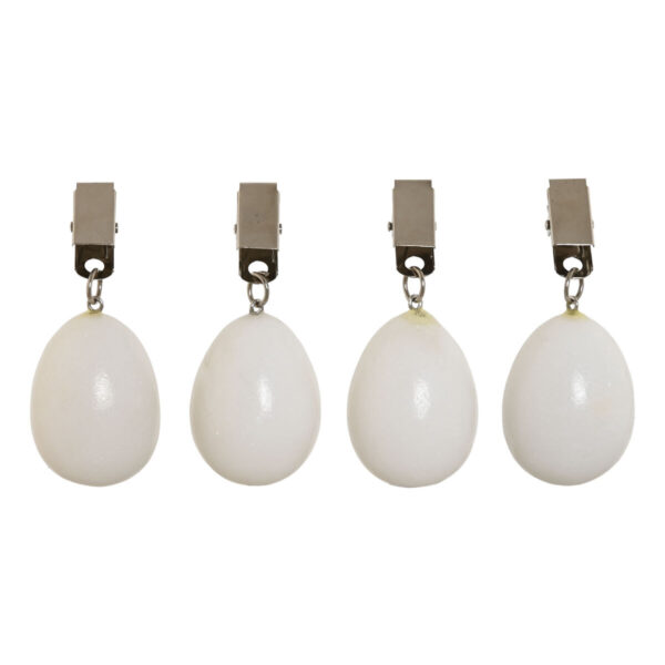 Molletta per Mantenere la Tovaglia Home ESPRIT Bianco 3,5 x 3,5 x 5,5 cm