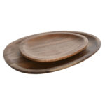 Set di piatti Home ESPRIT Naturale Legno di acacia 26 x 18 x 1,6 cm