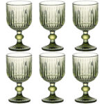 Set di Bicchieri Home ESPRIT Verde Cristallo 8 x 8 x 14,5 cm (6 Unità)