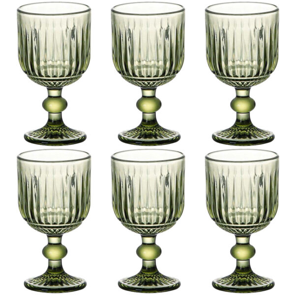 Set di Bicchieri Home ESPRIT Verde Cristallo 8 x 8 x 14,5 cm (6 Unità)