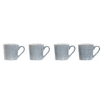 Set di 4 Tazze Mug Home ESPRIT Azzurro Gres 340 ml 13 x 9,5 x 9,2 cm Mandala