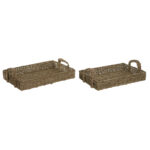 Vassoio per aperitivi Home ESPRIT Naturale Tropicale (2 Unità)