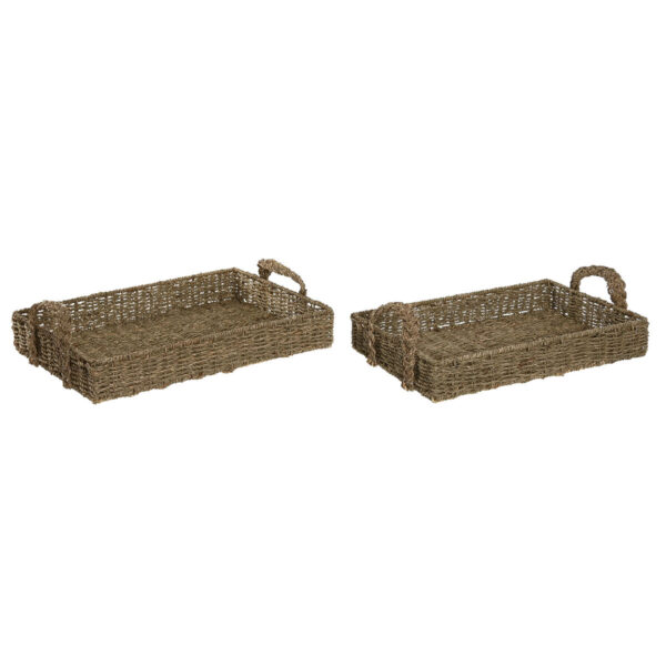 Vassoio per aperitivi Home ESPRIT Naturale Tropicale (2 Unità)