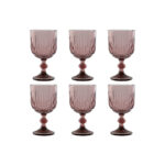 Set di Bicchieri Home ESPRIT Rosa Cristallo 380 ml (6 Unità)