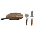 Tagliere Home ESPRIT Naturale 30 x 40 x 1,5 cm (3 Pezzi)
