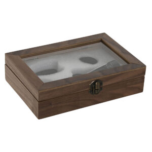 Set di Accessori per il Vino Home ESPRIT Nero Naturale Acciaio inossidabile Legno MDF 21 x 14,5 x 5,4 cm