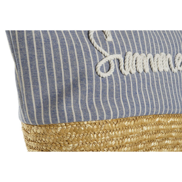 Borsa Donna Home ESPRIT Azzurro Beige Naturale 52 x 16 x 33 cm (2 Unità)