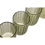 Set di Bicchieri Home ESPRIT Verde Cristallo Con rilievo 420 ml (6 Unità)