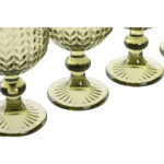 Set di Bicchieri Home ESPRIT Verde Cristallo 260 ml (6 Unità)