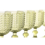 Set di Bicchieri Home ESPRIT Verde Cristallo 260 ml (6 Unità)