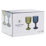 Set di Bicchieri Home ESPRIT Verde Cristallo 260 ml (6 Unità)