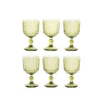 Set di Bicchieri Home ESPRIT Verde Cristallo 260 ml (6 Unità)