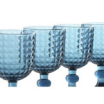 Set di Bicchieri Home ESPRIT Azzurro Cristallo 260 ml (6 Unità)