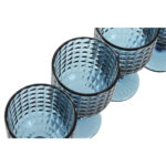 Set di Bicchieri Home ESPRIT Azzurro Cristallo 260 ml (6 Unità)