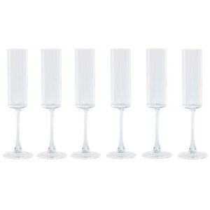 Calice da champagne Home ESPRIT Trasparente Cristallo 160 ml (6 Unità)