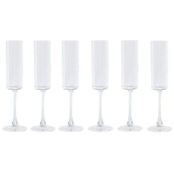 Calice da champagne Home ESPRIT Trasparente Cristallo 160 ml (6 Unità)