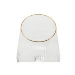 Set di Bicchieri Home ESPRIT Trasparente Dorato Cristallo 400 ml (6 Unità)