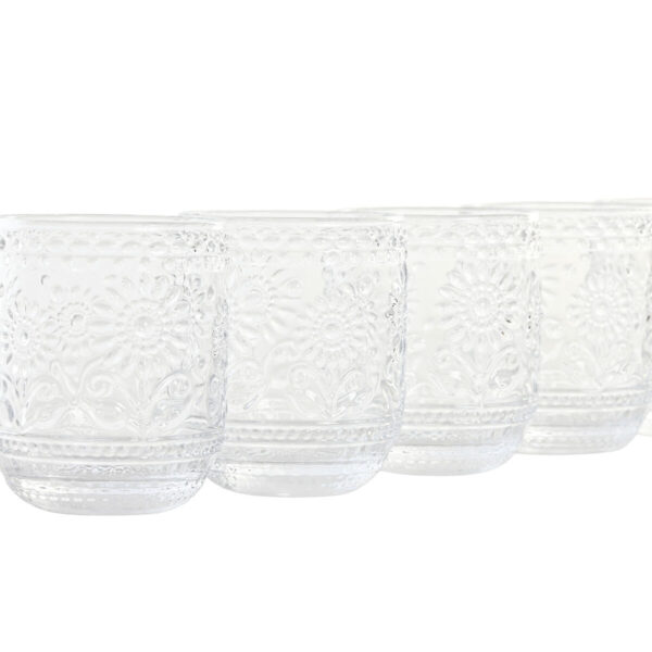 Set di Bicchieri Home ESPRIT Trasparente Cristallo Con rilievo 360 ml (6 Unità)