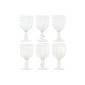 Set di Bicchieri Home ESPRIT Trasparente Cristallo 270 ml (6 Unità)