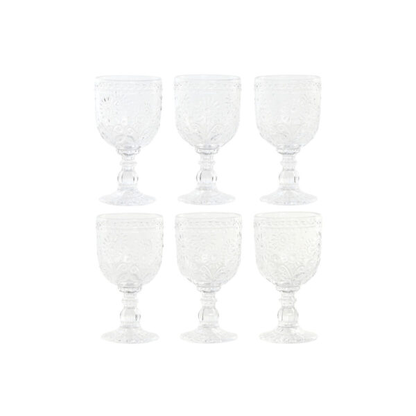 Set di Bicchieri Home ESPRIT Trasparente Cristallo 270 ml (6 Unità)