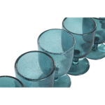 Set di Bicchieri Home ESPRIT Turchese Cristallo 300 ml (6 Unità)