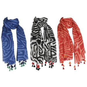 Fazzoletto Home ESPRIT Beige Multicolore Corallo (3 Unità)