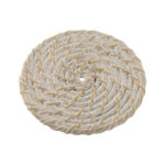 Sottobicchieri Home ESPRIT Bianco Naturale Bambù Rattan 12 x 12 x 6 cm