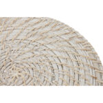 Sottopentola Home ESPRIT Bianco Naturale Bambù Rattan 34 x 34 x 1,5 cm
