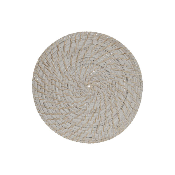 Sottopentola Home ESPRIT Bianco Naturale Bambù Rattan 34 x 34 x 1,5 cm