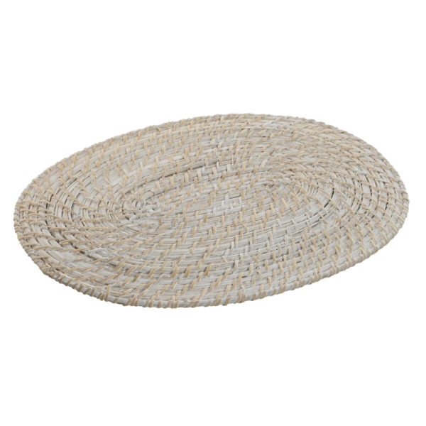 Tovaglietta Singola Home ESPRIT Bianco Naturale Bambù Rattan 40 x 30 x 1 cm