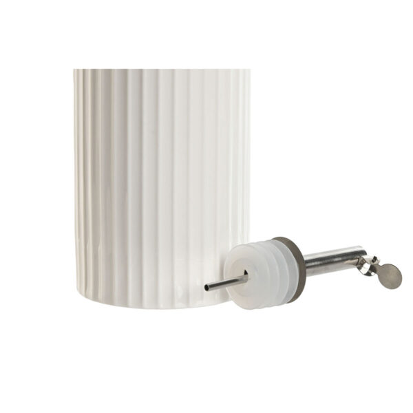 Oliera Home ESPRIT Bianco Argentato Acciaio inossidabile Porcellana Città 350 ml 7 x 7 x 22 cm