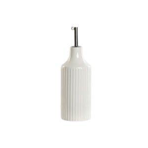 Oliera Home ESPRIT Bianco Argentato Acciaio inossidabile Porcellana Città 350 ml 7 x 7 x 22 cm