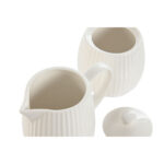 Porta latte e zucchero Home ESPRIT Bianco Porcellana 250 ml 12 x 7,6 x 9 cm 2 Pezzi