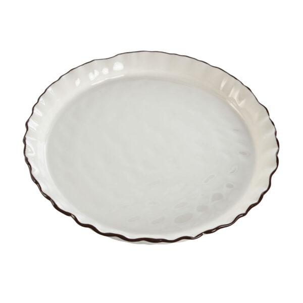 Piatto da pranzo Home ESPRIT Bianco Marrone Porcellana 26 x 26 x 11 cm