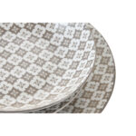 Servizio di Piatti Home ESPRIT Beige Porcellana Moderno 18 Pezzi