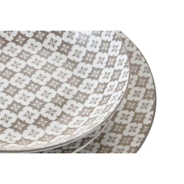 Servizio di Piatti Home ESPRIT Beige Porcellana Moderno 18 Pezzi