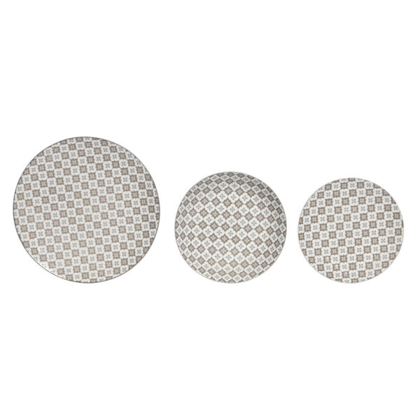 Servizio di Piatti Home ESPRIT Beige Porcellana Moderno 18 Pezzi