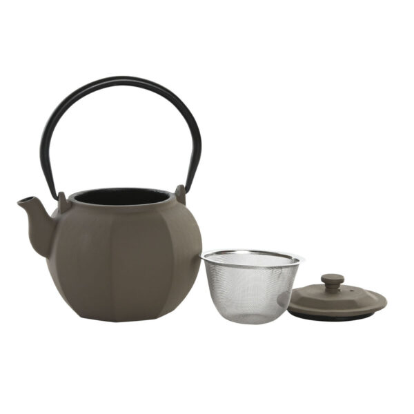 Teiera Home ESPRIT Nero Beige Acciaio inossidabile Ferro 780 ml (2 Unità)