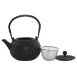 Teiera Home ESPRIT Nero Beige Acciaio inossidabile Ferro 1 L (2 Unità)