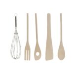 Contenitore per Utensili da Cucina Home ESPRIT Bambù Porcellana 6 Pezzi