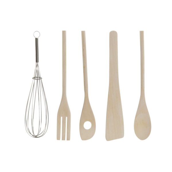 Contenitore per Utensili da Cucina Home ESPRIT Bambù Porcellana 6 Pezzi