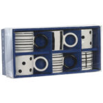 Set di Tazze da Caffè Home ESPRIT Bianco Nero Porcellana 90 ml