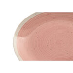 Servizio di Piatti Home ESPRIT Bianco Rosa Gres 18 Pezzi