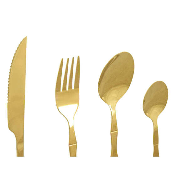 Posate Home ESPRIT Dorato Acciaio inossidabile 15 x 7 x 24 cm 16 Pezzi