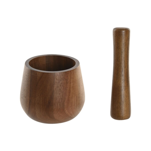 Mortaio da cucina Home ESPRIT Legno di acacia 12 x 12 x 16,5 cm